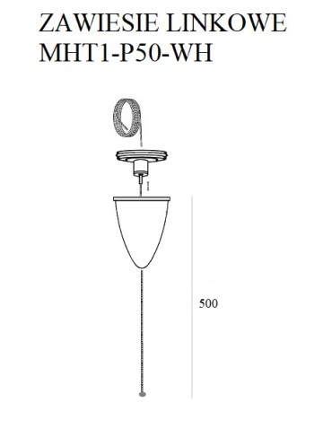 Maxlight Track Cable Suspension 5M White With Adjustable Without Handle MHT1-P50-WH - product 2
