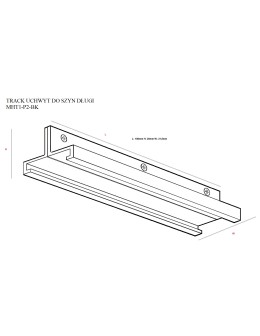 DOBAC MHT1-P2-BK TRACK UCHWYT DO SZYN DŁUGI CZARNY - produkt 2