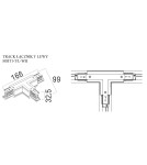 Accessories for 3 phase busbars - Maxlight Track Switch T" Left White" MHT1-T/L-WH - product 2
