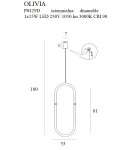 Designer pendant lamps - Maxlight Olivia I P0429D Pendant Lamp. - product 3