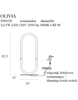 MAXLIGHT T0045D LAMPA STOŁOWA OLIVIA - produkt 2