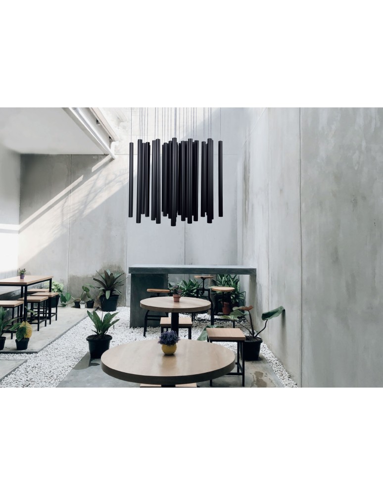 Pendant tube lamps - Maxlight Organic 33X1 Pendant Lamp Black P0419D. - product kolory-swiatla.pl 2