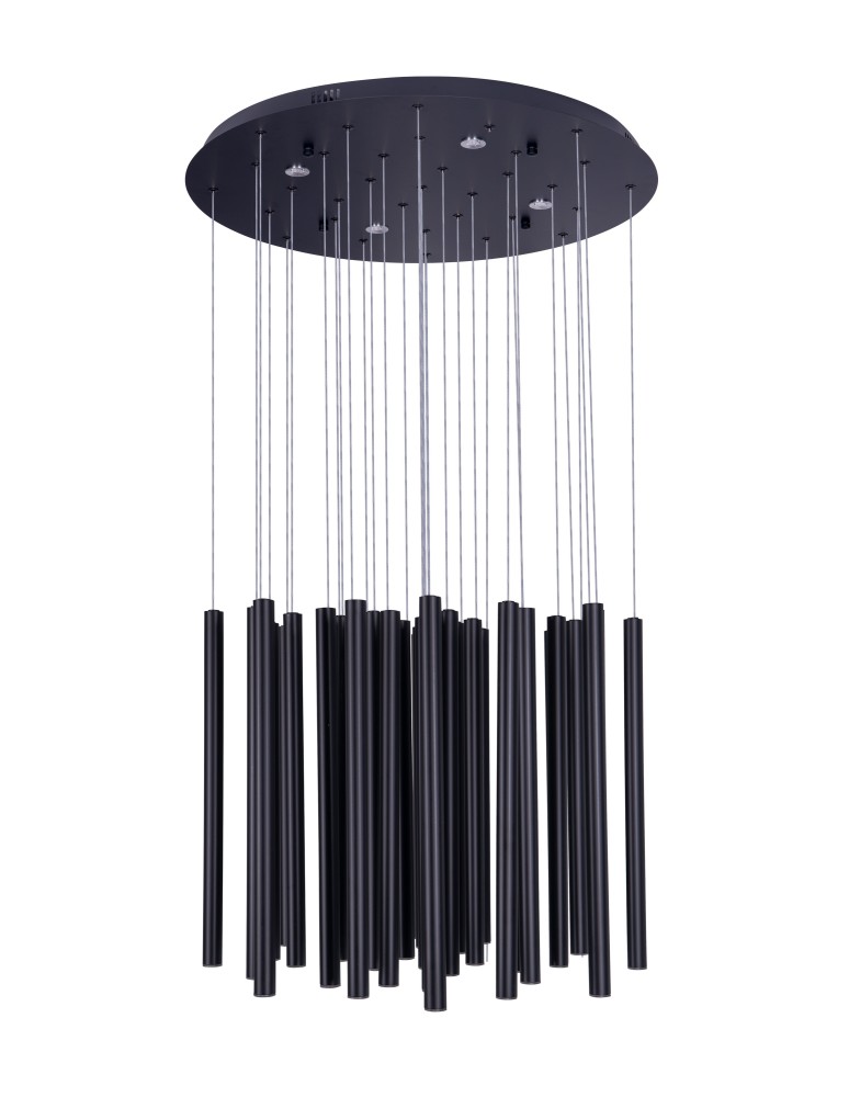 Pendant tube lamps - Maxlight Organic 33X1 Pendant Lamp Black P0419D. - product kolory-swiatla.pl 1
