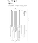 Pendant tube lamps - Maxlight Organic 33X1 Pendant Lamp Black P0419D. - product 3