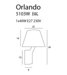 Wall lamps with lampshade - Maxlight Wall lamp Orlando Black Satin 5103W/BLNM - product 3