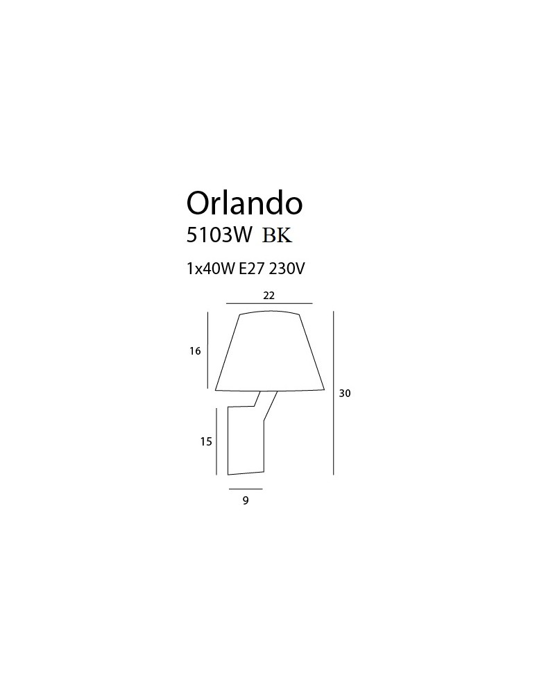 Wall lamps with lampshade - Maxlight Wall lamp Orlando Black Satin 5103W/BLNM - product kolory-swiatla.pl 3