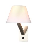 Wall lamps with lampshade - Maxlight Wall lamp Orlando White Satin 5103W/WHNM - product 2