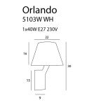 Wall lamps with lampshade - Maxlight Wall lamp Orlando White Satin 5103W/WHNM - product 3