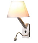 Reading wall lamps - Maxlight 5103WA/WHNM ORLANDO WHITE SATIN+LED wall lamp. - product 1