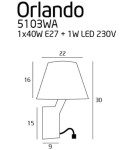 Reading wall lamps - Maxlight 5103WA/WHNM ORLANDO WHITE SATIN+LED wall lamp. - product 3