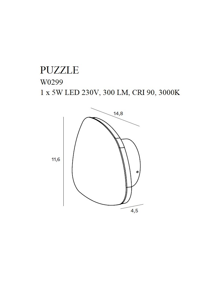 Modern wall lamps - Maxlight Wall lamp Puzzle S White W0299 - product kolory-swiatla.pl 4