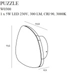 Modern wall lamps - Maxlight Wall lamp Puzzle S Black W0300 - product 4