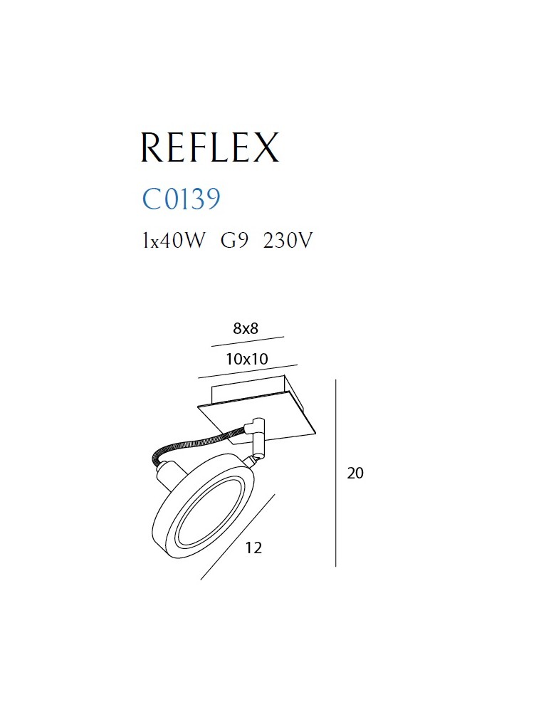 Ceiling lamps - Maxlight Reflex Wall Lamp/ Ceiling Light White, G9 C0139 - product kolory-swiatla.pl 4
