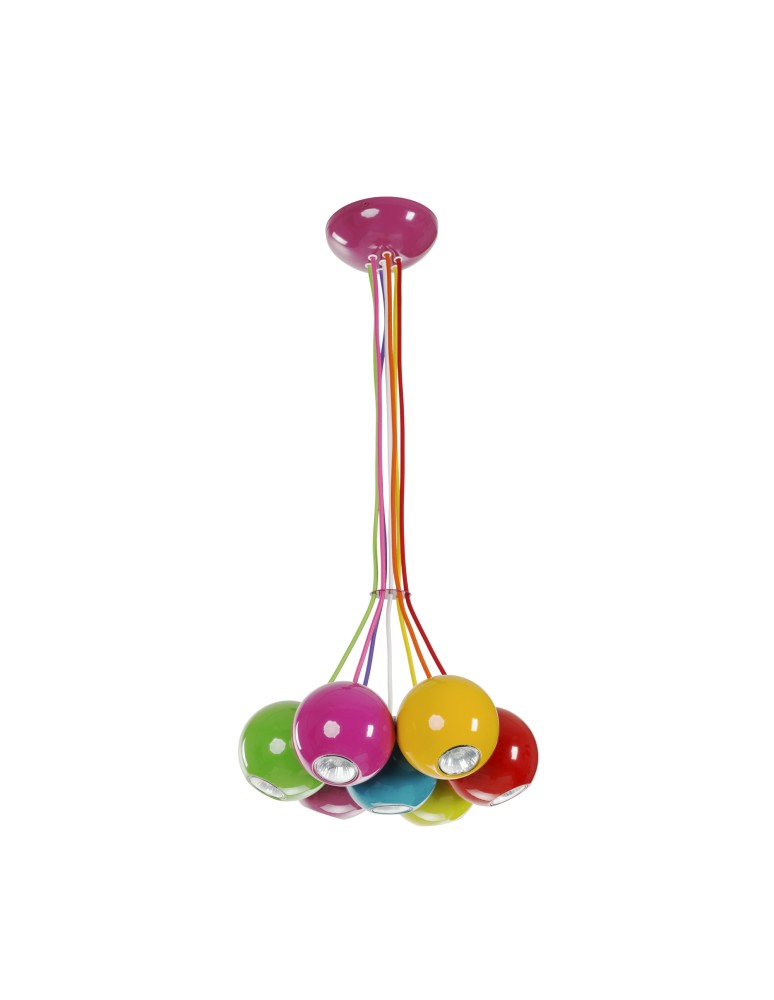 Children's pendant lamps - Nowodvorski MALWI Suspended Ceiling Max power 7x35W GU10 Multicolor 6327 - product kolory-swiatla.pl 1