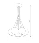 Children's pendant lamps - Nowodvorski MALWI Suspended Ceiling Max power 7x35W GU10 Multicolor 6327 - product 2