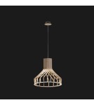 Boho pendant lamps - Nowodvorski BIO Suspended Ceiling Max power 1x35W GU10 Natural wood 6333 - product 1