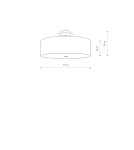 Ceiling lamps with lampshade - Nowodvorski VIVIANE Ceiling Plafond/Suspended Max wattage 3x60W E27 White 6391 - product 2