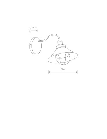 Nowodvorski GARRET I Kinkiet 1xE27 Czekoladowy 6442 - produkt 2