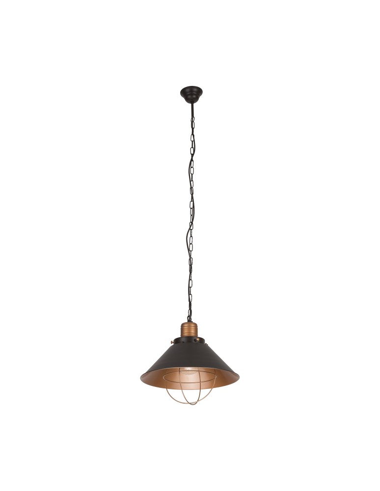 Pendant lamps - Nowodvorski GARRET S Ceiling Pendant Max power 1x60W E27 Chocolate 6443 - product kolory-swiatla.pl 1