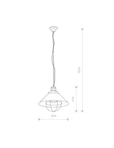 Nowodvorski GARRET S Wisząca 1xE27 Czekoladowy 6443 - produkt 2