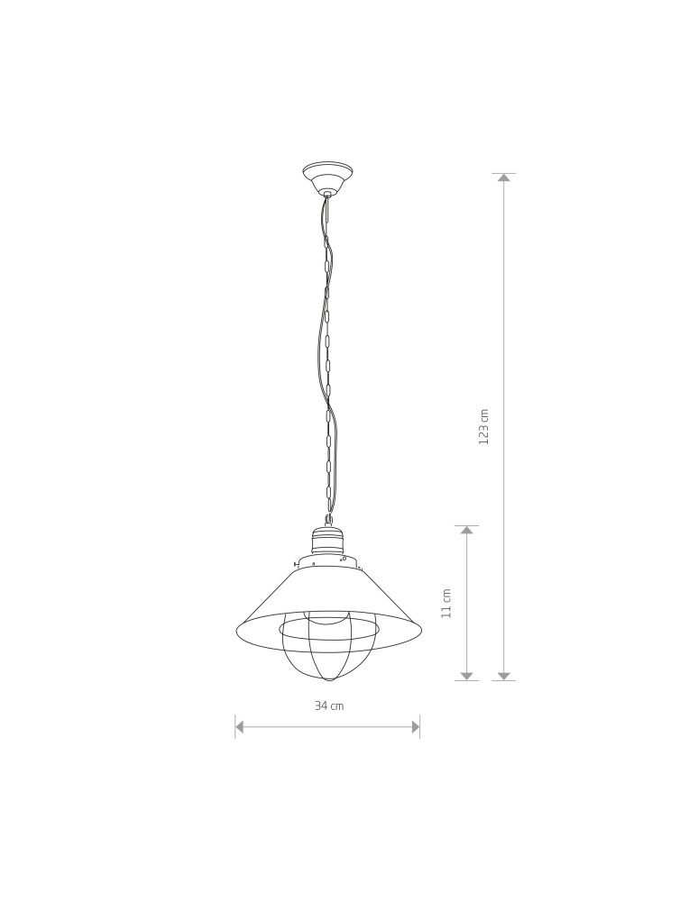 Pendant lamps - Nowodvorski GARRET S Ceiling Pendant Max power 1x60W E27 Chocolate 6443 - product kolory-swiatla.pl 2