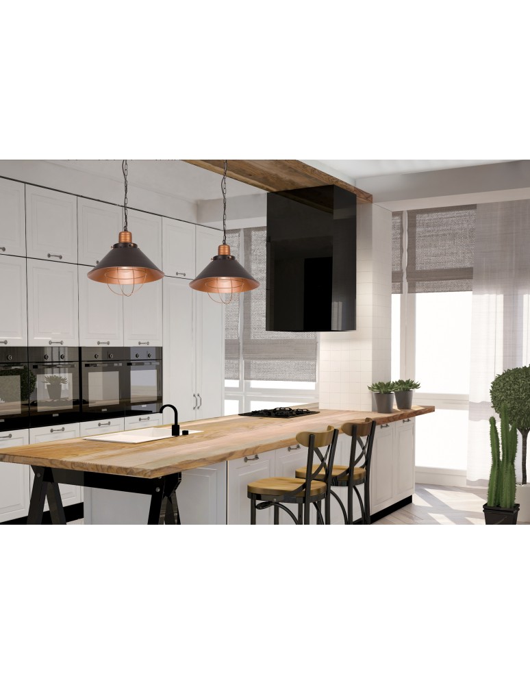 Pendant lamps - Nowodvorski GARRET S Ceiling Pendant Max power 1x60W E27 Chocolate 6443 - product kolory-swiatla.pl 3