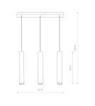 Pendant tube lamps - Nowodvorski EYE Ceiling Pendant Max power 3x10W only LED GU10 White 6481 - product 2