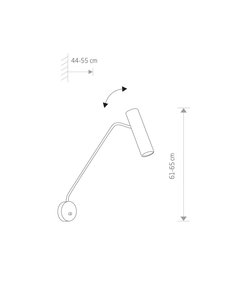 Cantilever wall lamps - Nowodvorski EYE SUPER Wall lamp adjustable Max power 1x35W GU10 White 6487 - product kolory-swiatla.pl 2