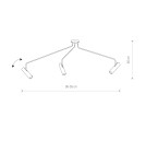 Spotlight ceiling lamps - Nowodvorski EYE SUPER Spotlight/Spot Max power 3x35W GU10 White 6491 - product 2