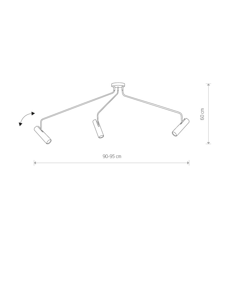 Spotlight ceiling lamps - Nowodvorski EYE SUPER Spotlight/Spot Max power 3x35W GU10 White 6491 - product kolory-swiatla.pl 2
