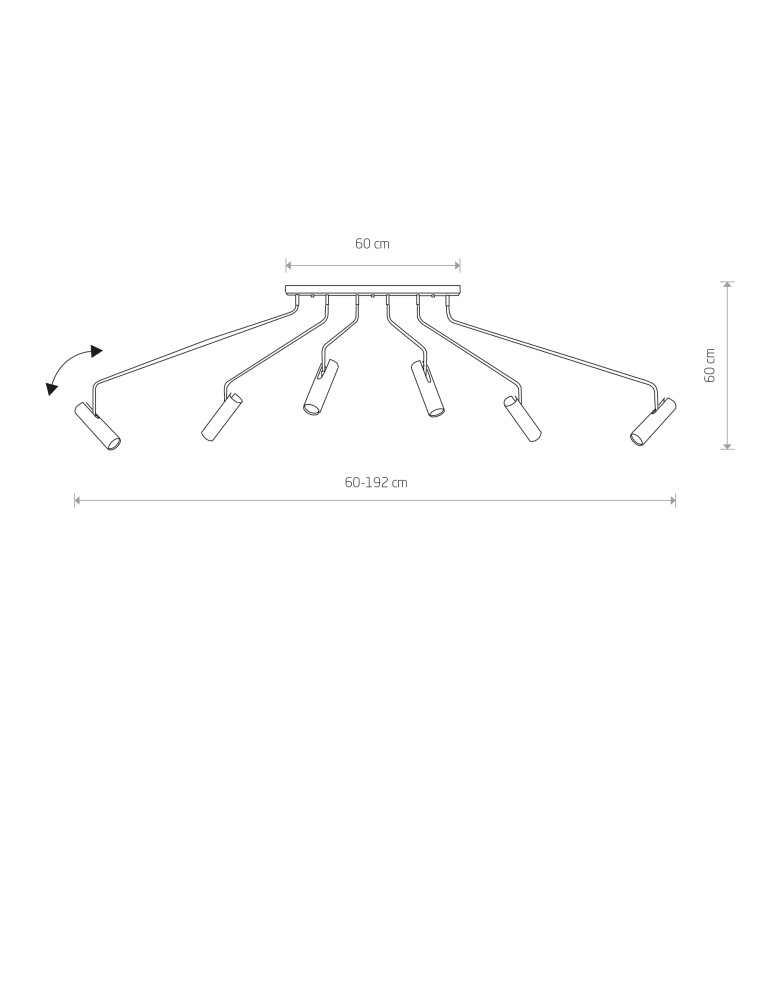 Spotlight ceiling lamps - Nowodvorski EYE SUPER Spotlight/Spot Max power 6x35W GU10 White 6492 - product kolory-swiatla.pl 2