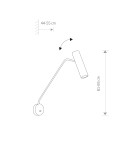 Cantilever wall lamps - Nowodvorski EYE SUPER Wall lamp adjustable Max power 1x35W GU10 Black 6501 - product 2