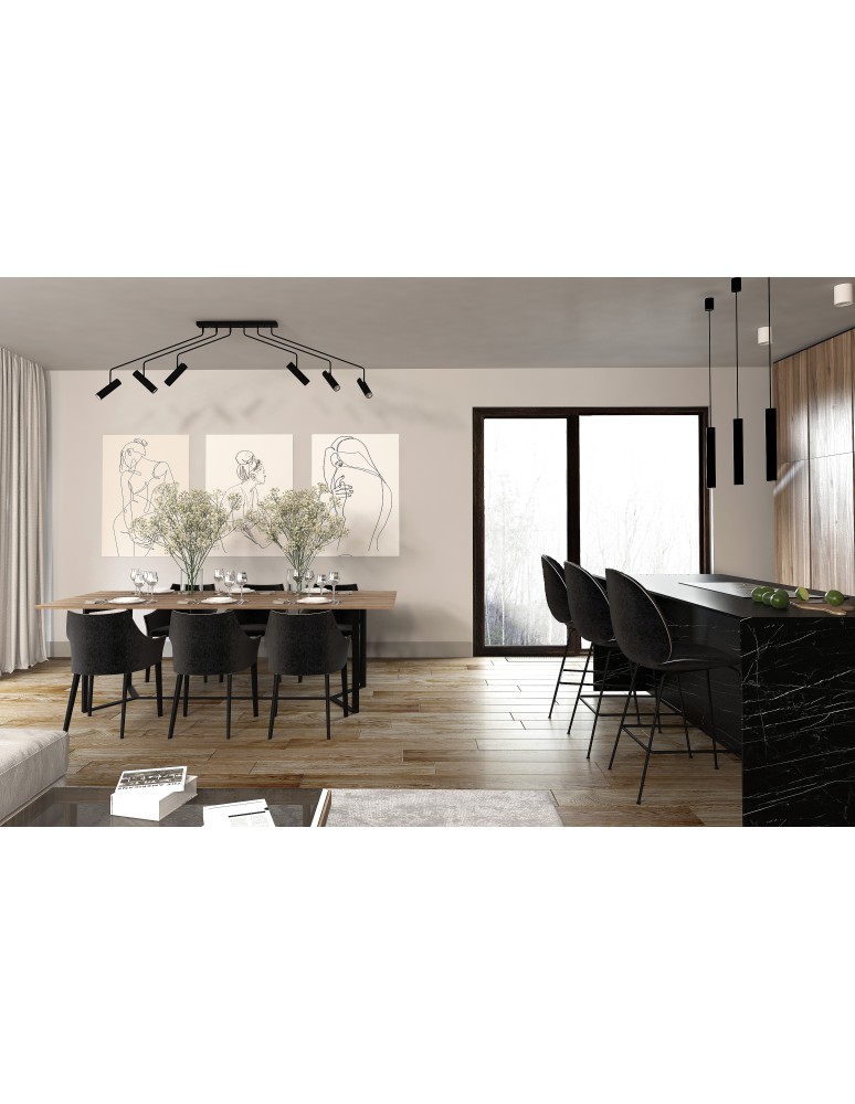 Spotlight ceiling lamps - Nowodvorski EYE SUPER Reflector/Spot Max power 6x35W GU10 Black 6505 - product kolory-swiatla.pl 4