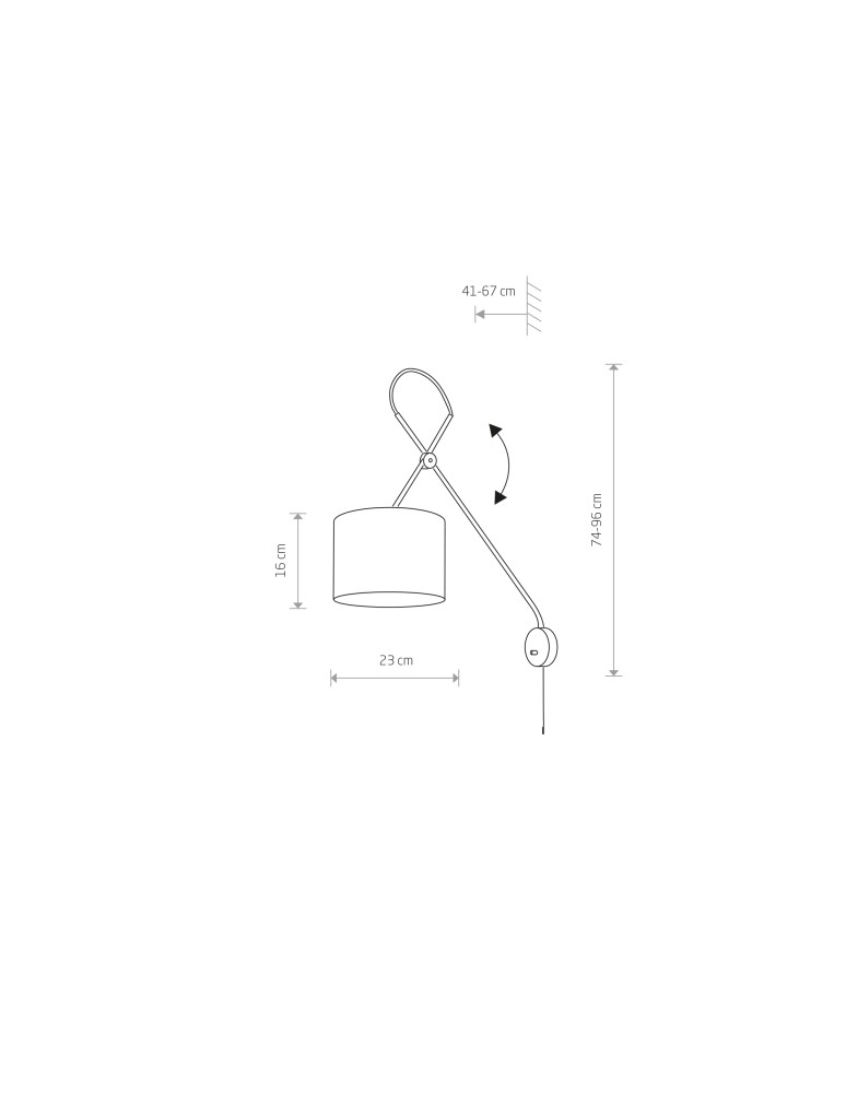 Cantilever wall lamps - Nowodvorski VIPER Wall lamp adjustable with switch Max power 1x40W E14 White 6512 - product kolory-swiatla.pl 2