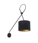 Cantilever wall lamps - Nowodvorski VIPER Wall lamp adjustable with switch Max wattage 1x40W E14 Black-Gold 6513 - product 1