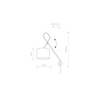 Cantilever wall lamps - Nowodvorski VIPER Wall lamp adjustable with switch Max wattage 1x40W E14 Black-Gold 6513 - product 2