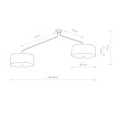 Pendant lamps with lampshade - Nowodvorski HAWK Ceiling Plafond/Suspended Max power 6x60W E27 Grey 6541 - product 2