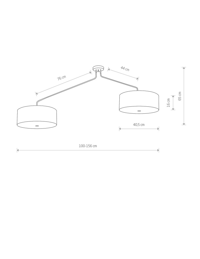Pendant lamps with lampshade - Nowodvorski HAWK Ceiling Plafond/Suspended Max power 6x60W E27 Grey 6541 - product kolory-swiatla.pl 2