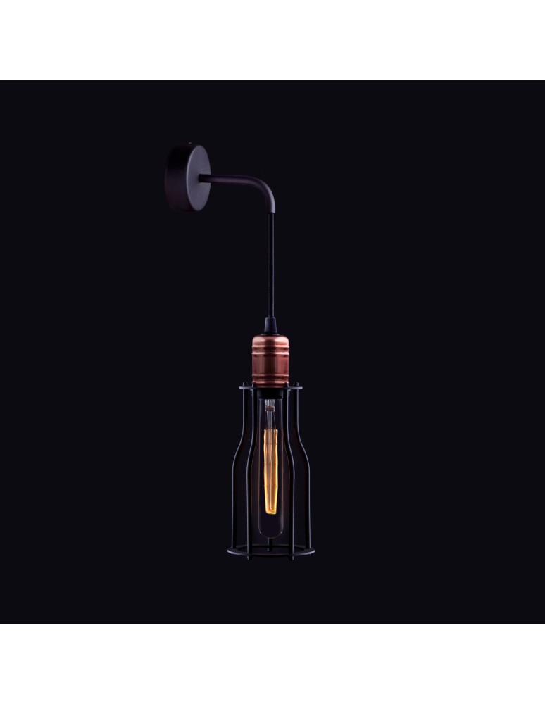 Wall lamps - Nowodvorski WORKSHOP Wall lamp Max power 1x60W E27 Black 6605 - product kolory-swiatla.pl 1