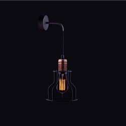 Nowodvorski WORKSHOP Wall lamp Max power 1x60W E27 Black 6606