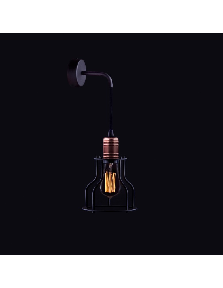 Loft wall lamps - industrial - Nowodvorski WORKSHOP Wall lamp Max power 1x60W E27 Black 6606 - product kolory-swiatla.pl 1