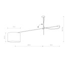 Pendant lamps with lampshade - Nowodvorski VIPER Ceiling Plafond/Suspended Max power 1x60W E27 Black-Gold 6641 - product 2