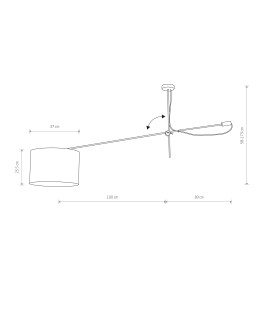 Nowodvorski VIPER Ceiling Plafond/Suspended Max power 1x60W E27 Black-Gold 6641 - product 2