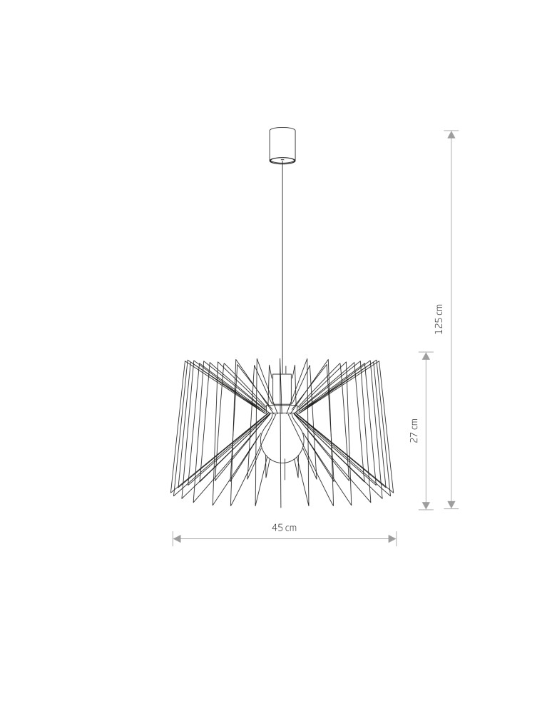 Pendant lamps - Nowodvorski NESS Suspended Ceiling Max power 1x60W E27 White 6767 - product kolory-swiatla.pl 2