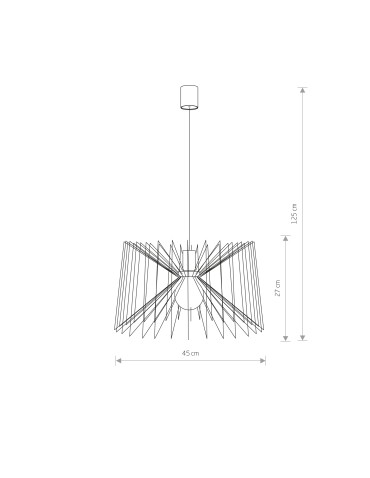 Nowodvorski NESS Suspended Ceiling Max power 1x60W E27 Black 6768 - product 2