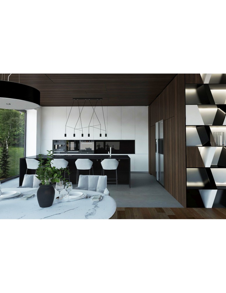 Pendant lamps - Nowodvorski VIVIANE Suspended Ceiling Max power 3x60W E27 Black 6774 - product kolory-swiatla.pl 3