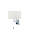 View Nowodvorski HOTEL LED Wall lamp adjustable with switch Max wattage 1x60W, 1x2.2W E27, LED Ecru 6800