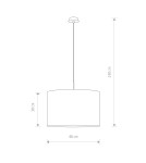 Pendant lamps with lampshade - Nowodvorski ALICE L Suspended Ceiling Max power 1x60W E27 Grey 6816 - product 2