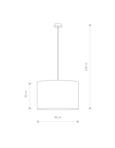 Nowodvorski ALICE L Suspended Ceiling Max power 1x60W E27 Grey 6816 - product 2