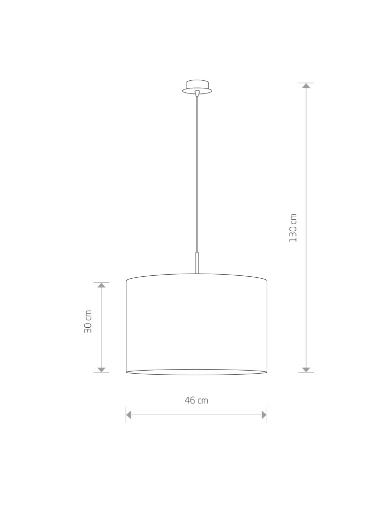 Pendant lamps with lampshade - Nowodvorski ALICE L Suspended Ceiling Max power 1x60W E27 Grey 6816 - product kolory-swiatla.pl 2